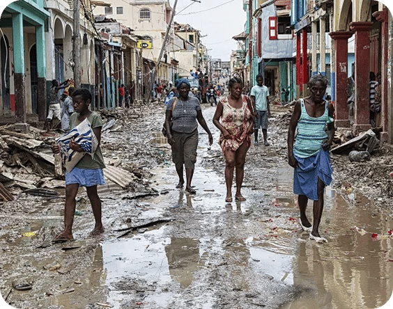 Hurricane Matthew devastation.