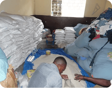 Our Meraki Team gathering food supplies.